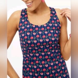 J. Crew Navy Floral Sheath Dress NWT Size 2 Sleeveless Tailored Work Office $118